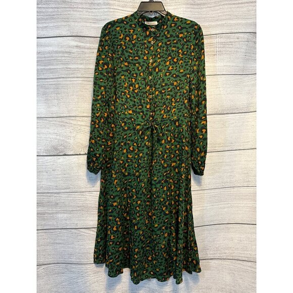 NWT Kirundo Long Sleeve Green Giraffe Print Dress - Picture 1 of 3